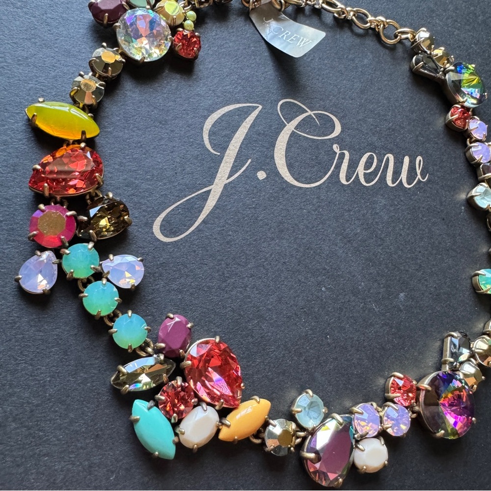 J. Crew Crystal foliage necklace - Picture 4 of 9